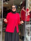4785 ÇAPRAZ TUNİK KIRMIZI