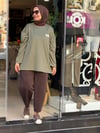 5659 ÇİZGİLİ SWEAT KAHVE YEŞİL