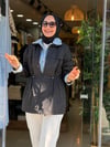 5689 TAŞLI KOT DETAYLI CEKET