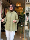5741 YEŞİL DANTELLİ GÖMLEK