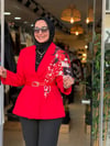 5963 ŞALLI BLAZER KIRMIZI