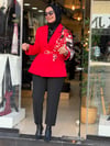 5963 ŞALLI BLAZER KIRMIZI
