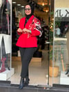 5963 ŞALLI BLAZER KIRMIZI
