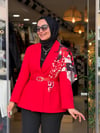 5963 ŞALLI BLAZER KIRMIZI