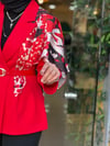 5963 ŞALLI BLAZER KIRMIZI