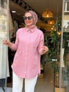 7343 YILDIZLI TENSEL GÖMLEK PEMBE