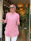 7343 YILDIZLI TENSEL GÖMLEK PEMBE