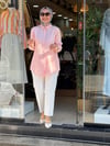 7418 TENSEL GÖMLEK PAPATYA AÇIK PEMBE