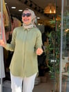 7418 TENSEL GÖMLEK PAPATYA AÇIK YEŞİL