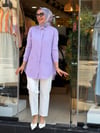 7418 TENSEL GÖMLEK PAPATYA LİLA
