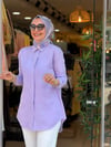 7418 TENSEL GÖMLEK PAPATYA LİLA