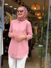 7418 TENSEL GÖMLEK PEMBE