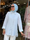 7837 PAMUK ÇİZGİLİ GÖMLEK MAVİ