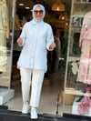 7837 PAMUK ÇİZGİLİ GÖMLEK MAVİ