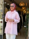 7837 PAMUK ÇİZGİLİ GÖMLEK PEMBE
