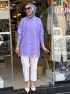 9697 DANTELLİ GÖMLEK MOR