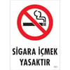 SÖNSAN UYARI LEVHALARI ''SİGARA İÇMEK YASAKTIR'' PVC 25*35