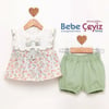 BABY ROSE Nakışlı Çıtır Şort Tunik Takım 