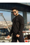 Bisiklet Yaka Oversize Basic Erkek Kazak %95 Pamuk 9901