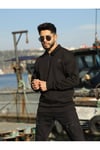 Polo Yaka Oversize Sweatshirt Yarım Fermuar Sweatshirt Oversıze-9921