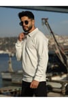 Polo Yaka Oversize Sweatshirt Yarım Fermuar Sweatshirt Oversıze-9921