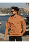 Polo Yaka Oversize Sweatshirt Yarım Fermuar Sweatshirt Oversıze-9921