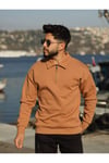 Polo Yaka Oversize Sweatshirt Yarım Fermuar Sweatshirt Oversıze-9921