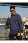 Polo Yaka Oversize Sweatshirt Yarım Fermuar Sweatshirt Oversıze-9921