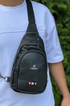 Unisex 1.Sınıf Suni Deri Çapraz Askılı Omuz Çanta Kulaklık Ve Usb Çıkışlı Bel Çantası 8054