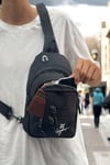 Unisex Çapraz Askılı Omuz Çanta Kulaklık Ve Usb Çıkışlı Bel Göğüs Çantası 8053