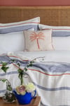 Apricitas Home Cali İndigo Çift Kişilik %100 Pamuk Nevresim Takımı ve Yatak Örtüsü Seti