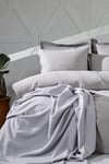 Apricitas Home Essential Gri Çift Kişilik %100 Pamuk Nevresim Takımı