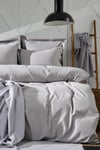 Apricitas Home Essential Gri Çift Kişilik %100 Pamuk Nevresim Takımı