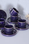 Arow x Pink and More TR-3075 12 Parça 6 Kişilik Porselen Nescafe Fincan Takımı
