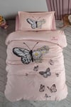 Clasy Daisy Love Somon Tek Kişilik Genç %100 Pamuk Nevresim Takımı