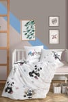 Clasy Panda Bej %100 Pamuk Bebek Nevresim Takımı