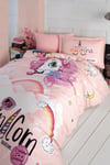 Clasy Pink Dreams Pudra Tek Kişilik/Genç %100 Pamuk Nevresim Takımı