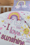 Clasy Sun Love Sarı %100 Pamuk Bebek Nevresim Takımı 