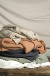 Ecocotton Armina Antrasit %100 Organik Çift Kişilik Yatak Örtüsü