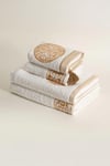 Ecocotton Arus Krem/Krem %100 Organik Pamuk 4 Parça Hamam Seti