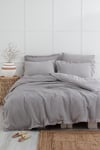 Ecocotton Ayda Gri Çift Kişilik %100 Organik Pamuk Nevresim Takımı
