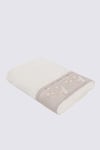 Ecocotton Ayliz Krem 80*150 cm %100 Organik Pamuk El Nakışlı Banyo Havlusu