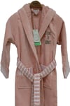 Ecocotton Balerin Pudra 7/8 Yaş Organik Çocuk Bornoz