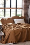 Ecocotton Dina Kahve Çift Kişilik %100 Organik Pamuk Pike/Yatak Örtüsü