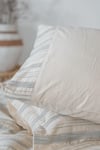 Ecocotton İkra Krem/Yeşil %100 Organik Pamuk Çift Kişilik Nevresim Takımı