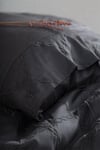 Ecocotton Mahfer Antrasit Çift Kişilik %100 Organik Pamuk Brodeli Nevresim Takımı
