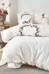 Ecocotton Olivia Krem %100 Organik Pamuk Keten El Nakışlı Bebek Nevresim Takımı