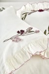 Ecocotton Olivia Krem %100 Organik Pamuk Keten El Nakışlı Bebek Nevresim Takımı