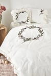 Ecocotton Olivia Krem %100 Organik Pamuk Keten El Nakışlı Bebek Nevresim Takımı