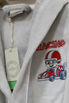 Ecocotton Racer Gri 11/12 Yaş Organik Çocuk Bornoz